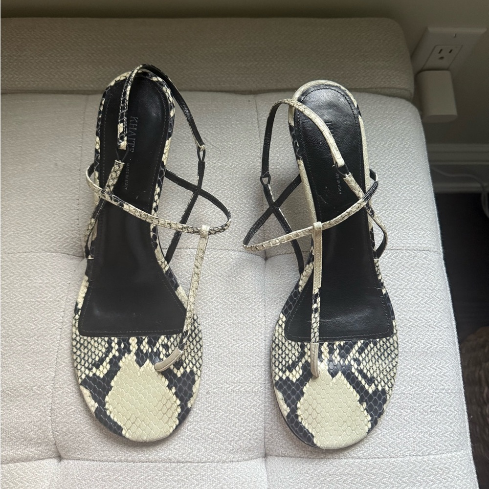 Khaite snakeskin heeled sandals - damaged heel